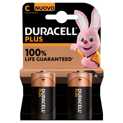 DURACELL Plus Power Boost MN1400 MEZZA TORCIA C 100 BL2x10